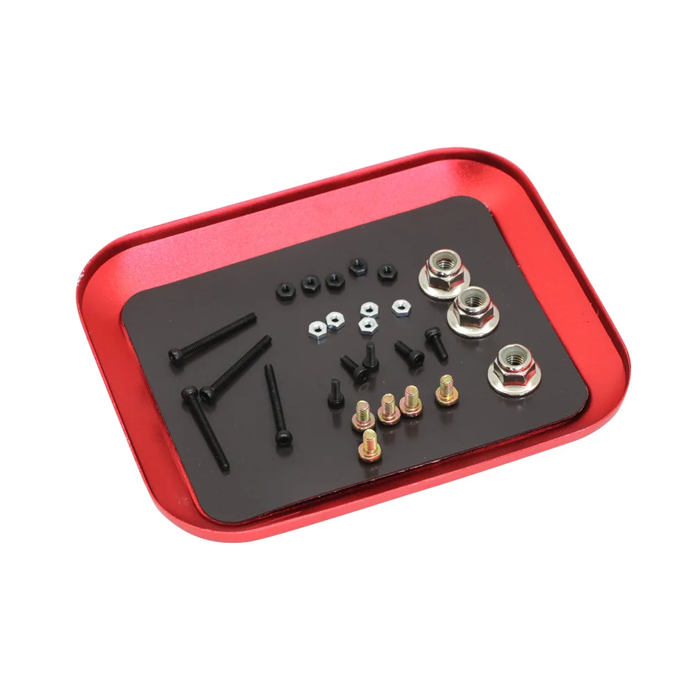 Herramienta de reparación de control remoto, bandeja de tornillo magnética de aleación de aluminio, placa para avión, coche, barco, oruga Axial SCX10 D90 D110, herramienta de reparación de modelo