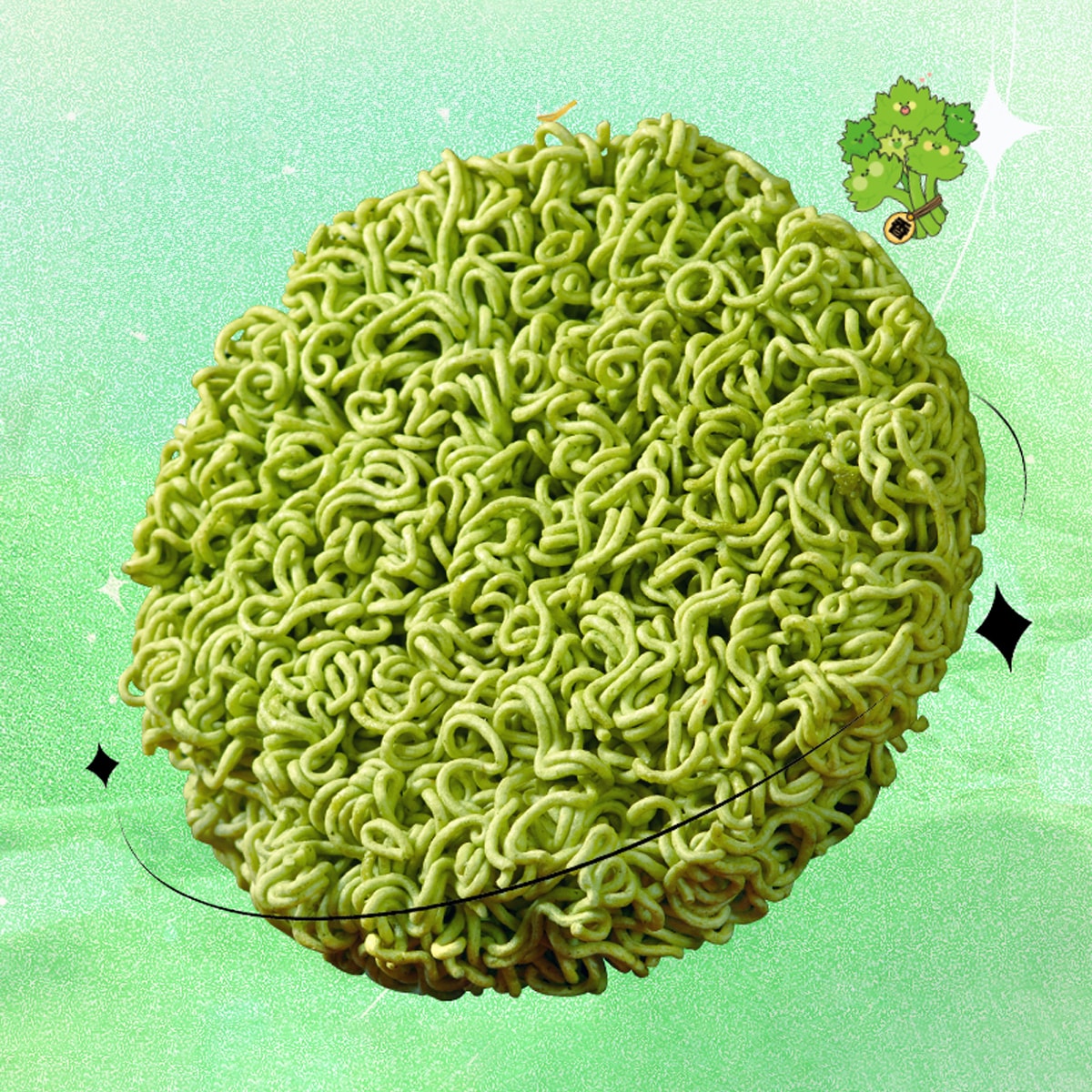 [7Packs] BAIXIANG Coriander Noodles Spicy Beef Flavor 3.77 oz*7Packs