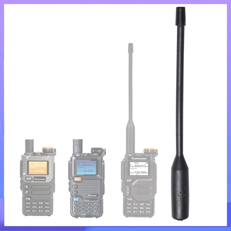 Walkie Talkie เสาอากาศ Hignh Gain SMA-Female Dual Band 19 ซม.Multi-Band Aerial สําหรับ Baofeng UV-5RH Quansheng UV-K6 K5 Two WAY วิทยุ
