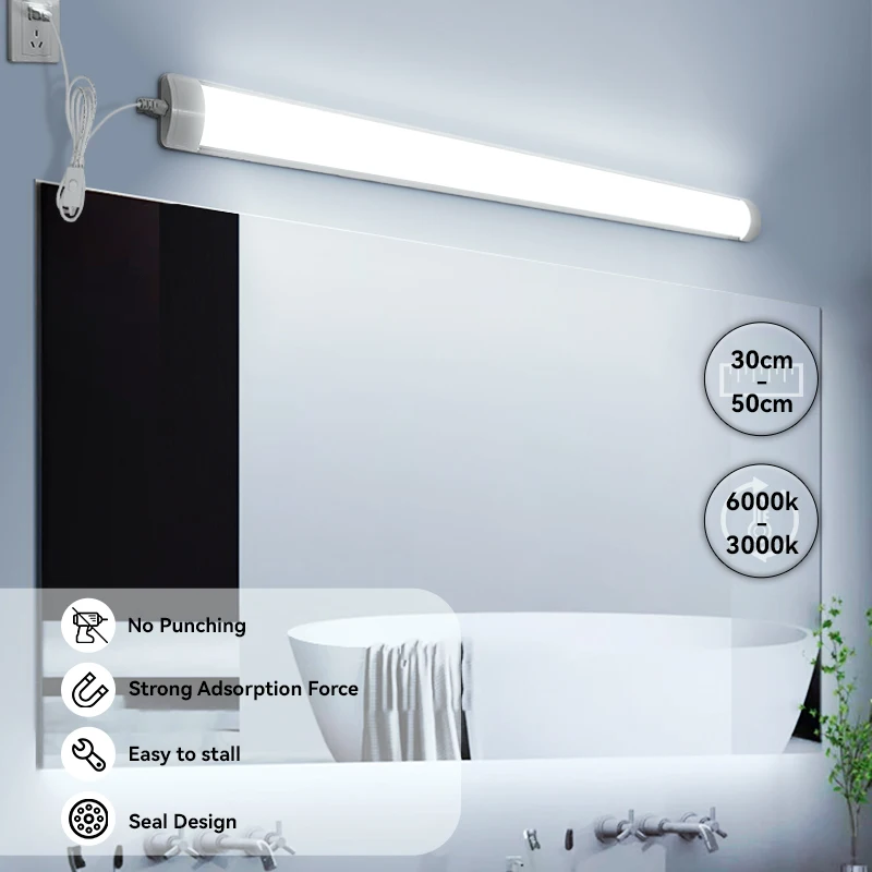 แท่งไฟ LED สำหรับติดใต้ตู้ขนาด50ซม. T8 T5สำหรับห้องครัวห้องนอนโคมไฟบาร์หลอดไฟ LED ผนัง85V-265V