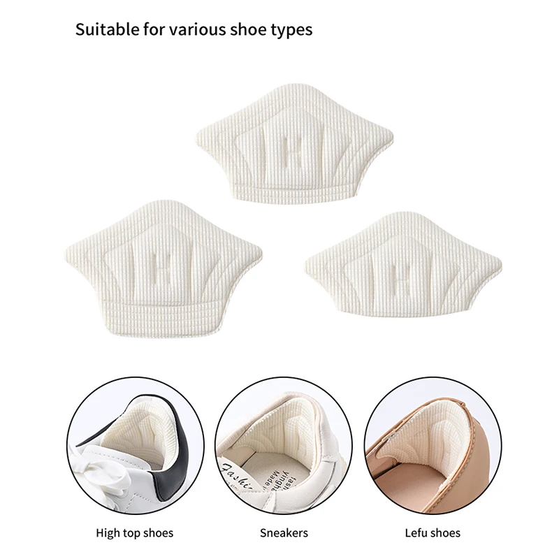 Plantillas con parche para zapatos deportivos, pegatina trasera, tamaño ajustable, antidesgaste, almohadilla para pies, plantilla de inserción, 3 pares/6 uds.