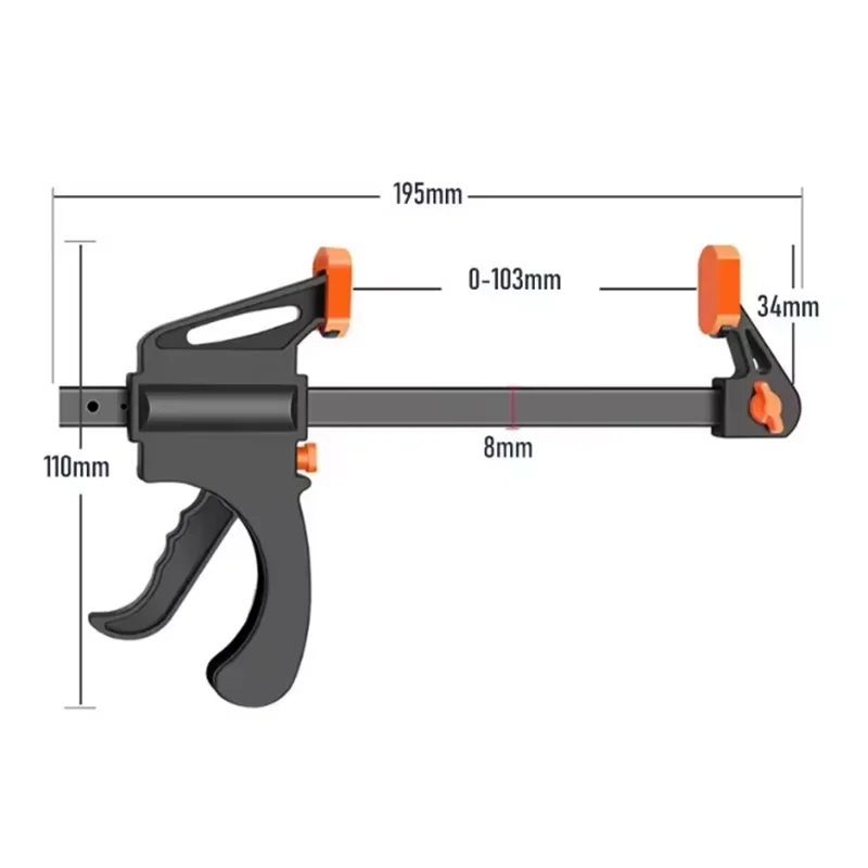 2/5/10 stücke Holzbearbeitung Arbeit Bar 4 Zoll Clamp Clip Set Harte Schnell Ratsche Release Clip DIY Zimmerei hand Werkzeug Holzbearbeitung Klemme