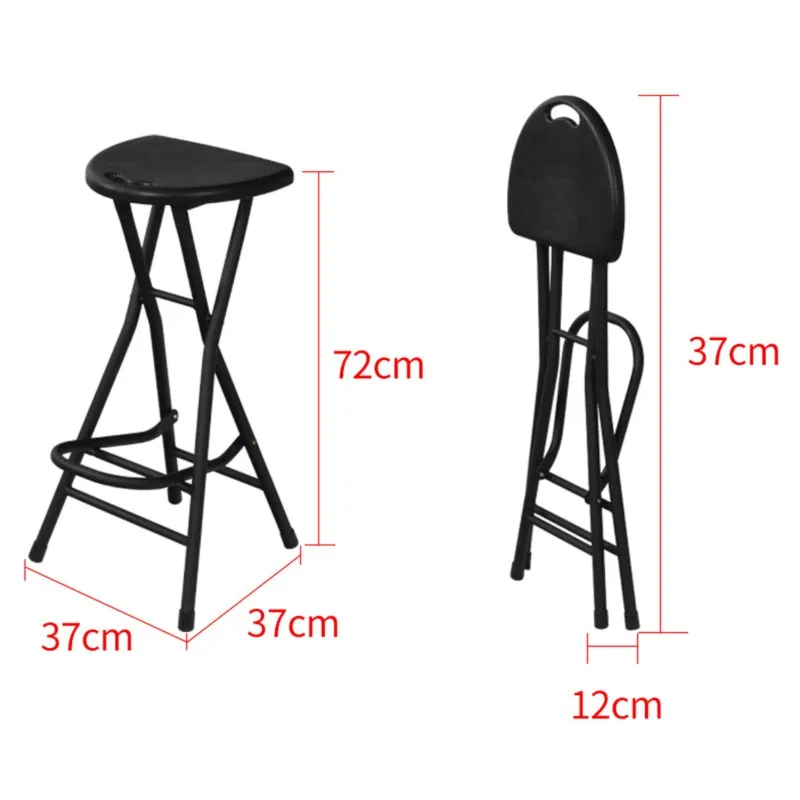 OMGD Folding Balcony Stool Fishing Stool Bar Stool Portable High Desk Stool With Folding Foot Stool