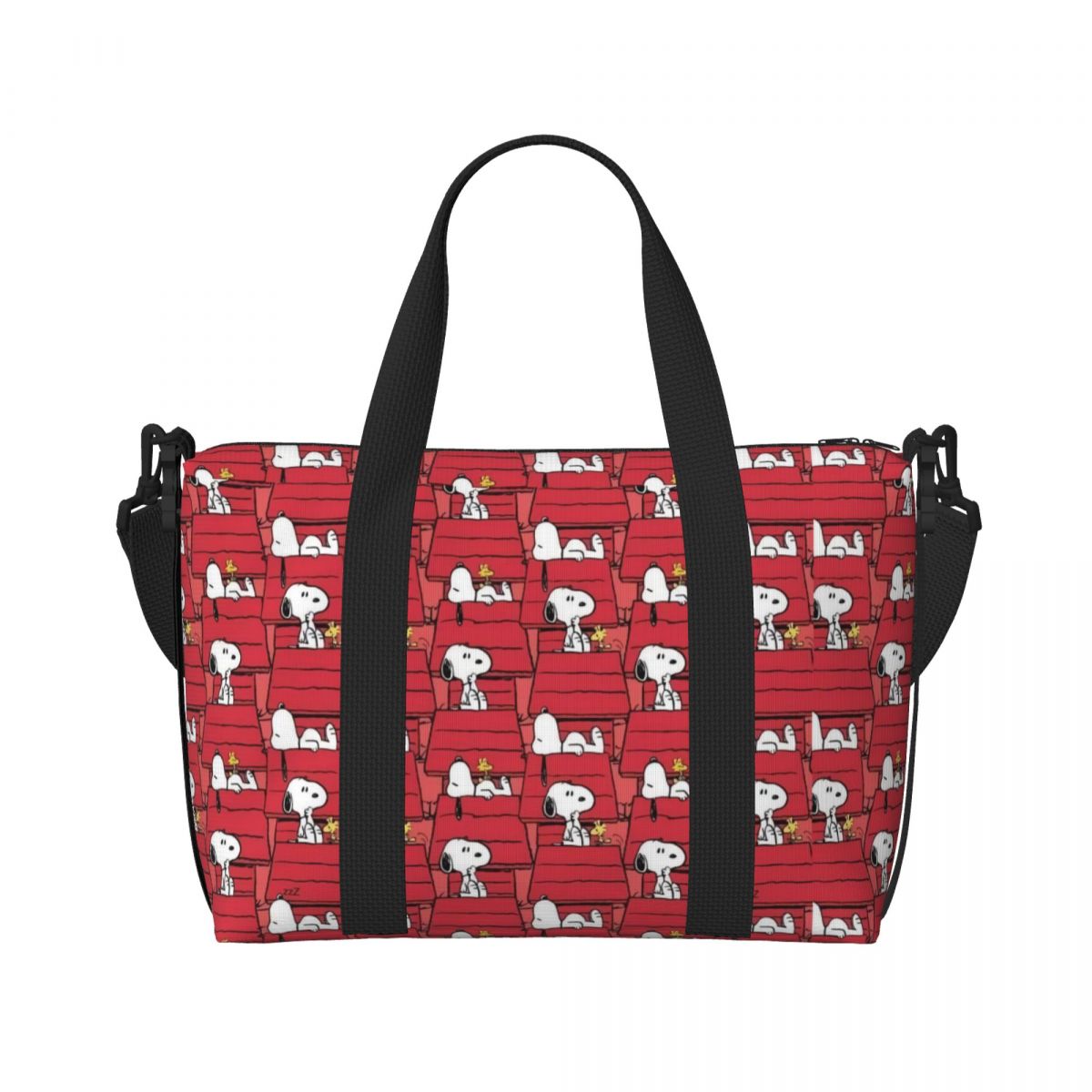 Benutzerdefinierte große S-Snoopys Muster Einkaufstasche Frauen Shopper Schulter Strand Gym Reisetasche