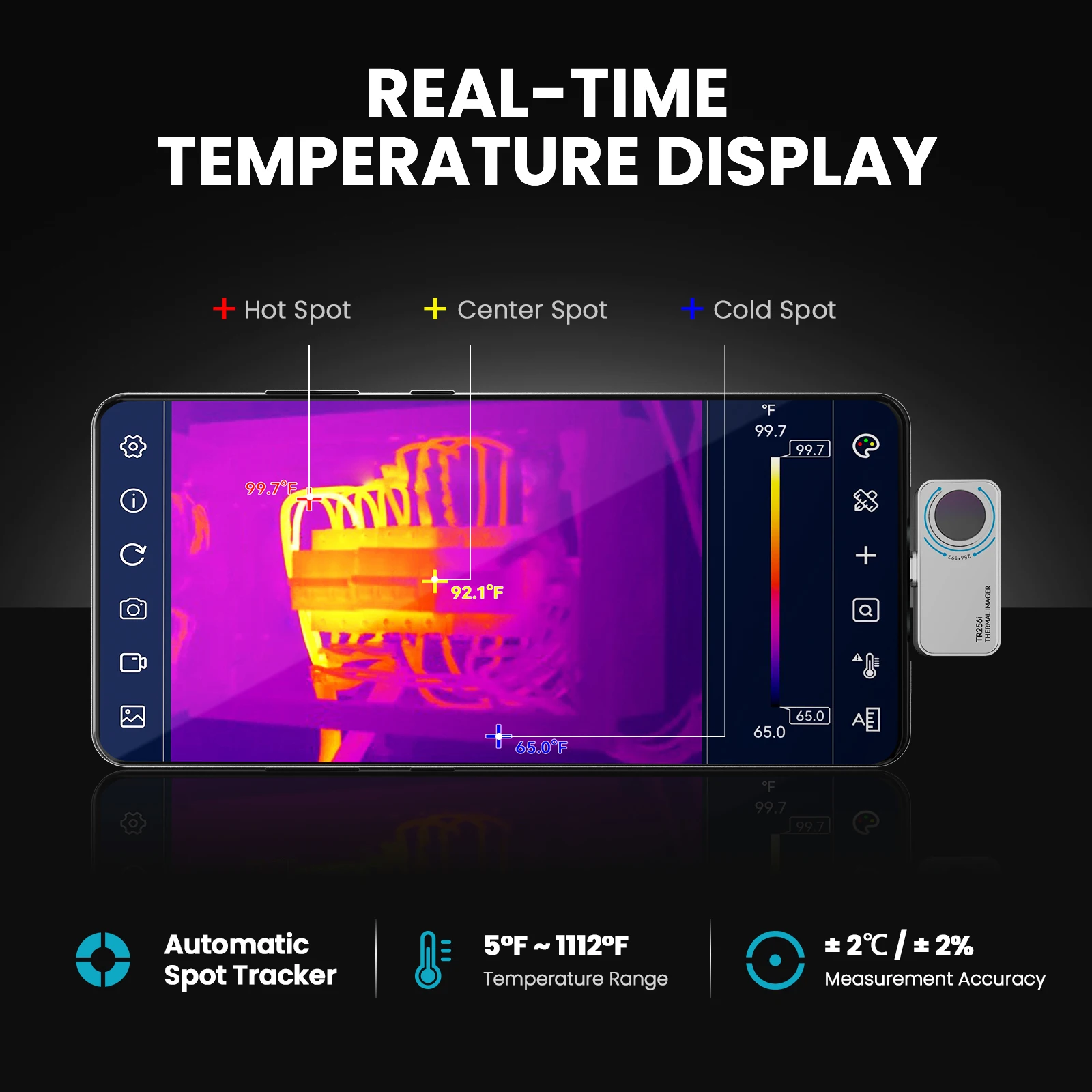 MILESEEY Nhiệt Camera TR160i TR256i 256X192 Nhiệt In Hình Máy Chụp Hình Cho Điện Thoại Di Động Android Bảng PCB Mạch Công Cụ Sửa Chữa