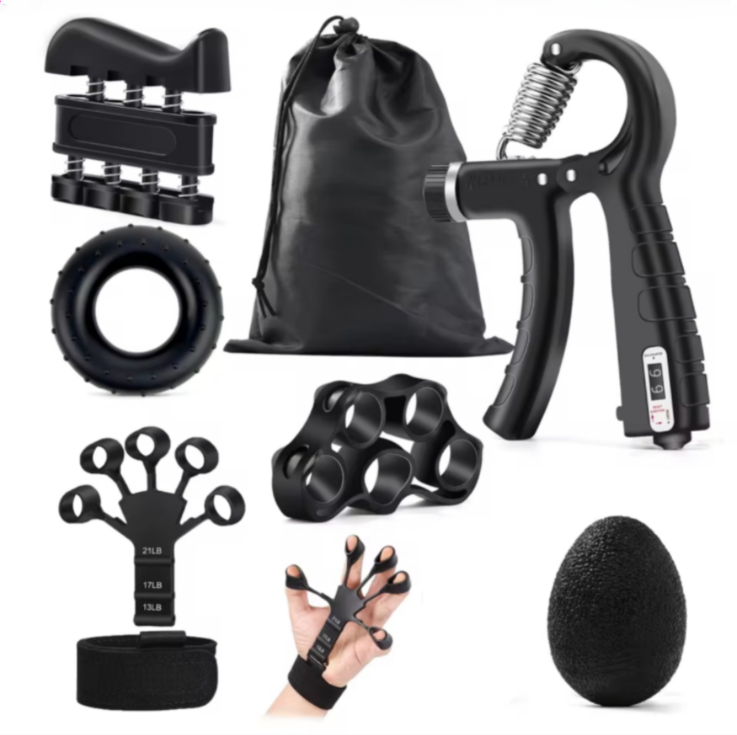 5-60 kg verstelbare gripsterktetrainer - voor spierweefsel en herstel van blessuresFinger ExerciserHandgreepassistent.