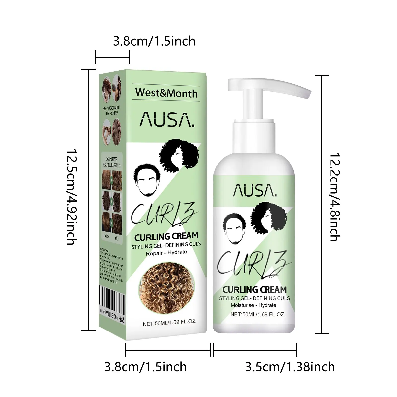 Keratin Curly Hair Elastin ปรับปรุงความสว่างของเส้นผม Smooth Frizzy Hair ป้องกันความแห้งกร้านชุ่มชื่นรูปร่าง Fluffy Hair Care ผลิตภัณฑ์