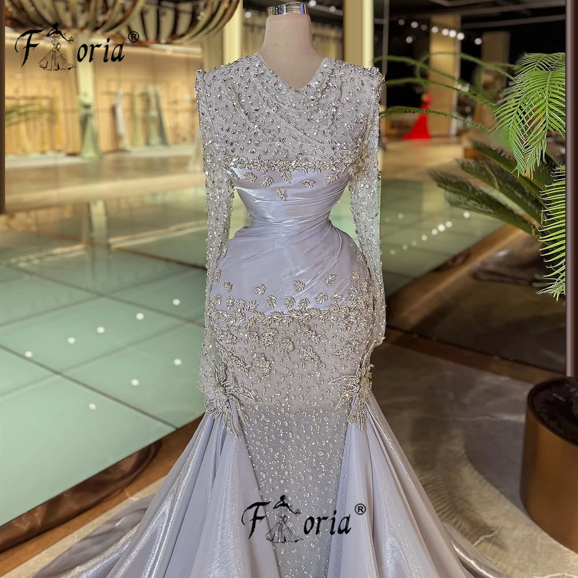 Elegante Meerjungfrau-Formelle Kleider 2025, zarte Strass-Kristall-Quasten, lange Abendkleider, Aso Ebi-Partykleid, individuelle Roben