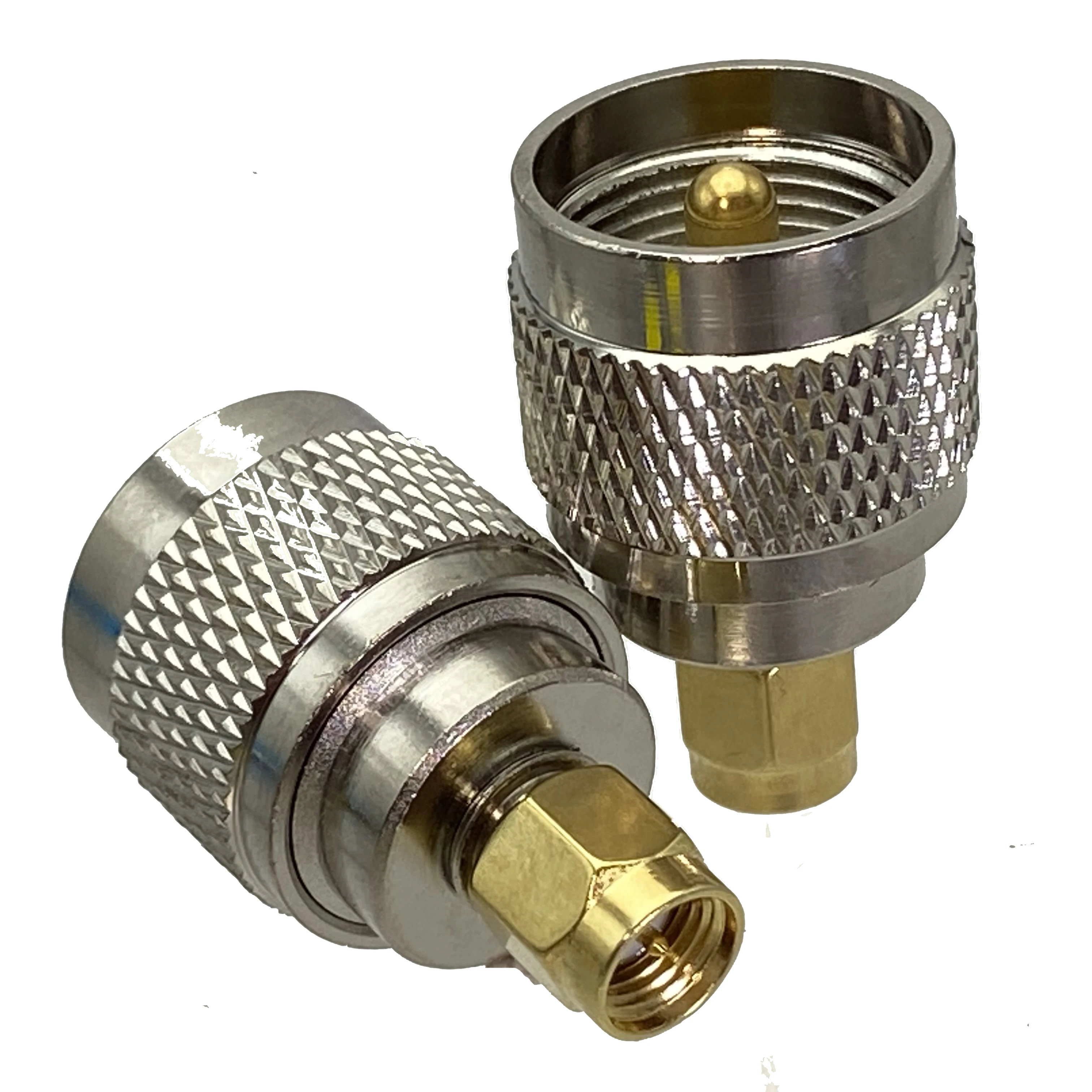 1 Uds UHF SO239 PL259 a SMA enchufe macho y conector hembra adaptador Coaxial RF conector terminales de cable latón recto