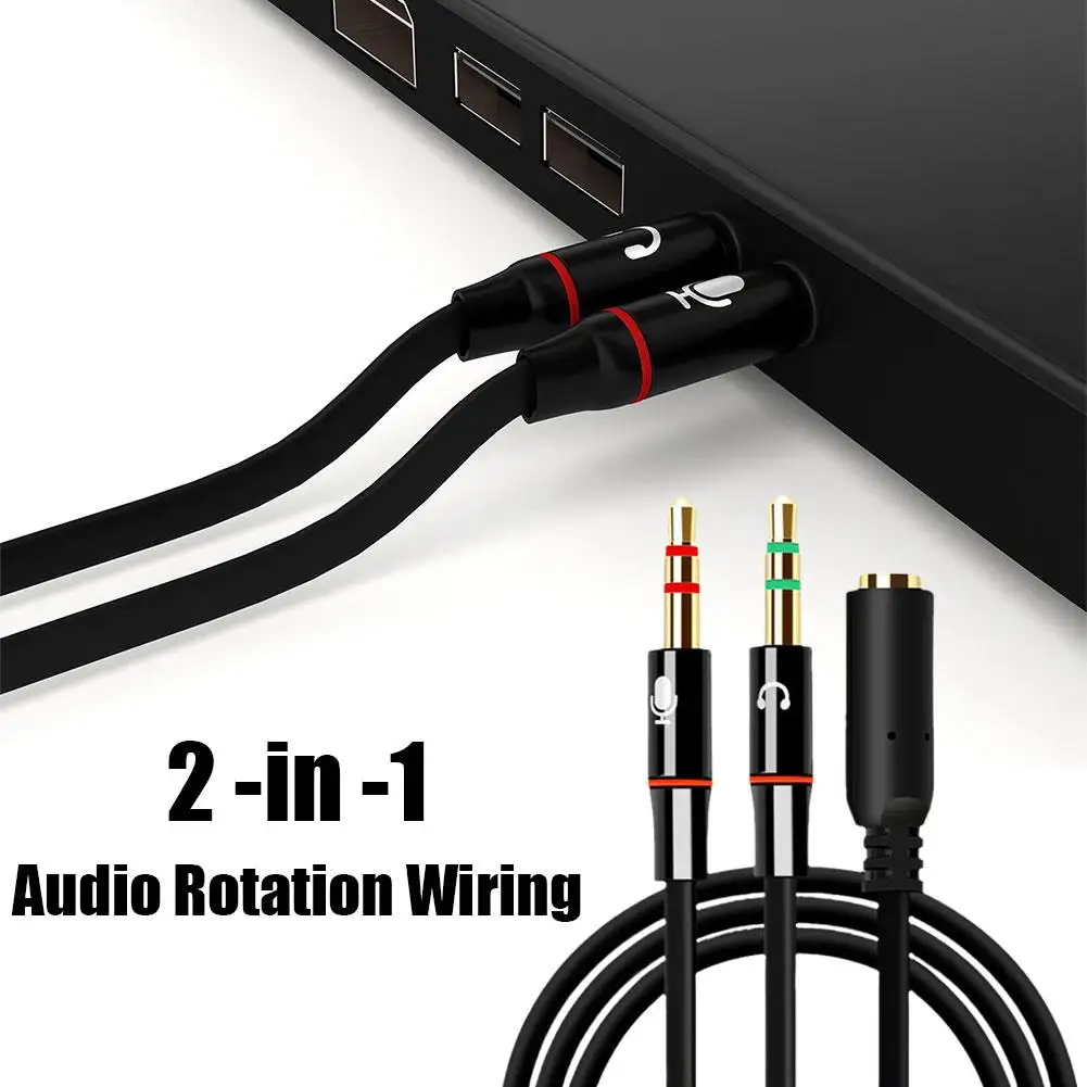 Kopfhörer Mikrofon Audio Konverter Splitter für Computer 3,5mm Buchse zu 2 Dual 3,5mm Stecker Kopfhörer Mikrofon Audio y Splitter