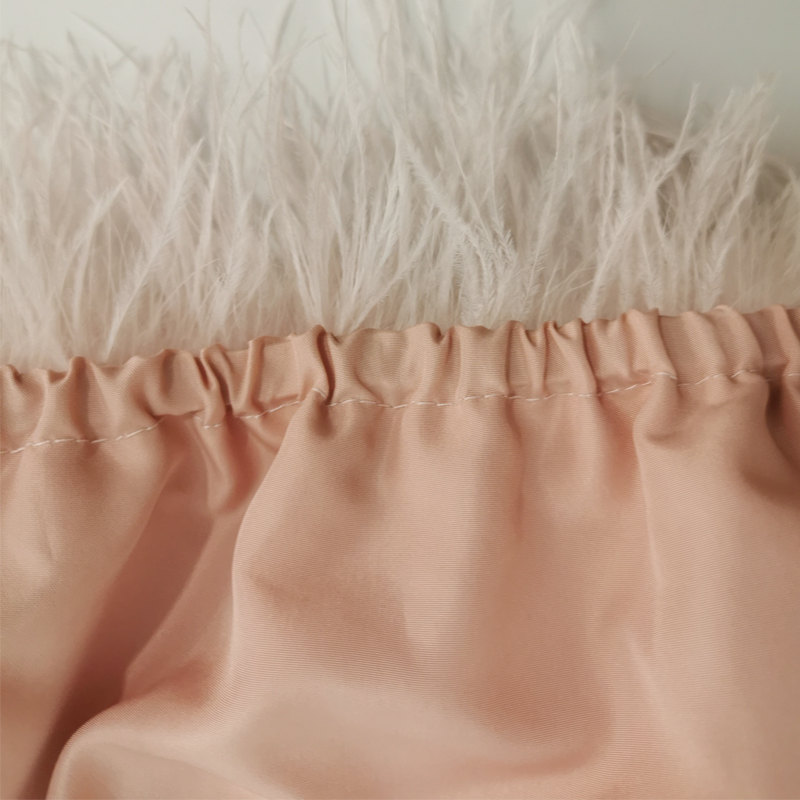 Minirok met echte veren, elastische taille sexy kleding, club, feestdansfeest carnaval korte rok kan in maat worden aangepast