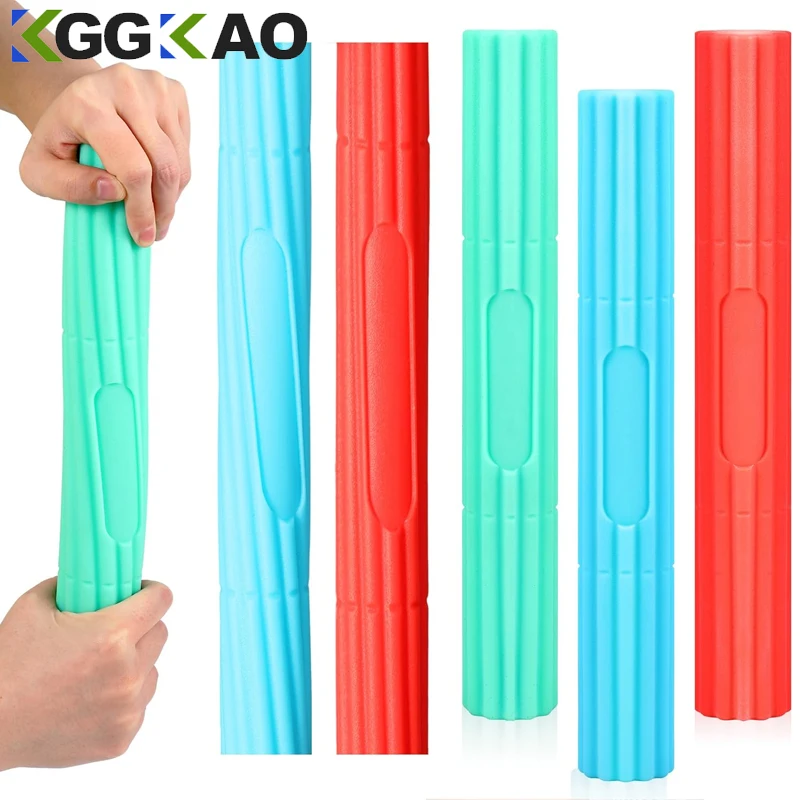 กายภาพบําบัดยืดหยุ่น Twist Bar Rod มือข้อมือออกกําลังกายบาร์ซิลิโคนความต้านทานที่แตกต่างกัน Strength Training เครื่องมือ