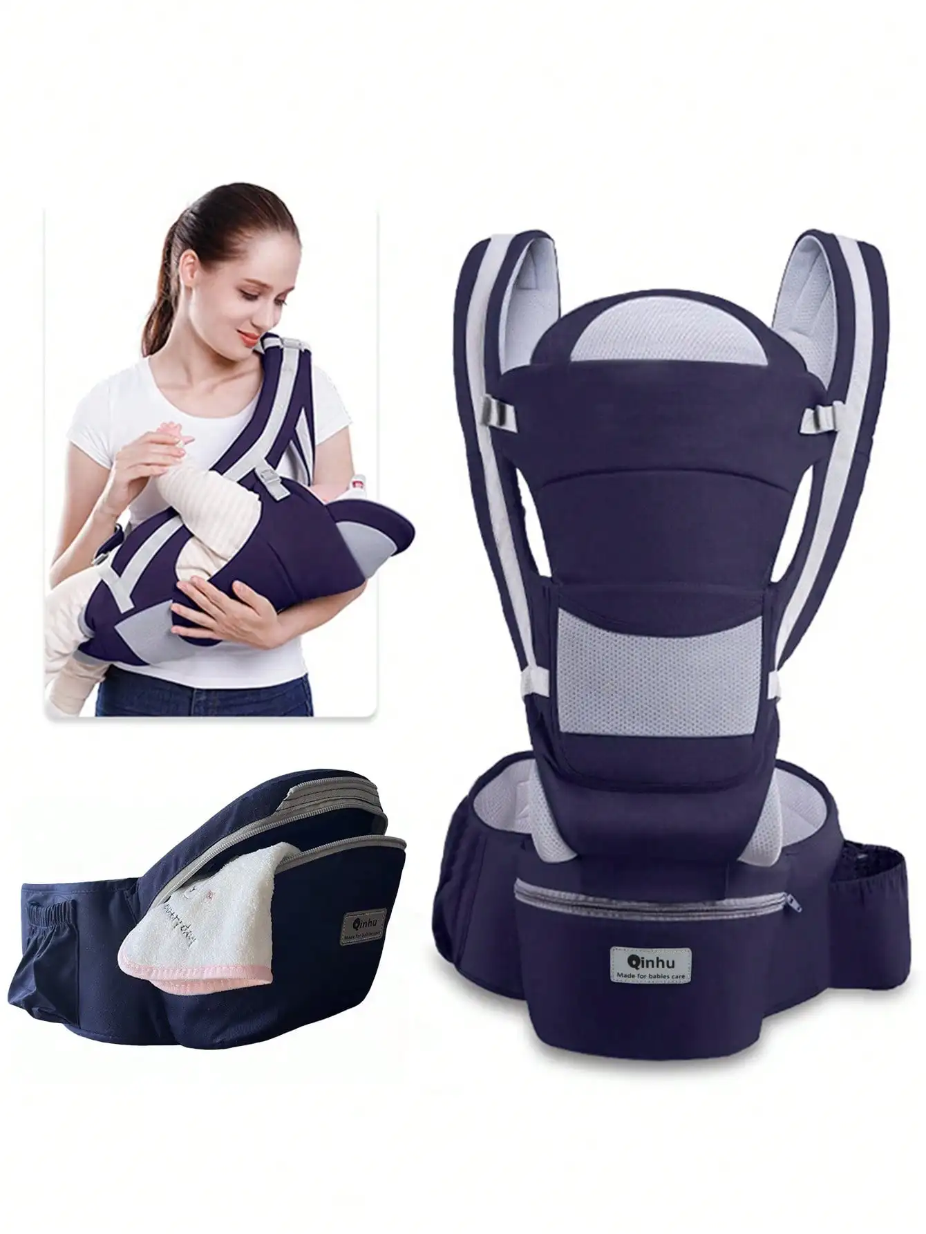 Nouveau porte-bébé ergonomique réglable avec siège de hanche, Portable et multifonctionnel, adapté aux voyages, aux loisirs et à un usage quotidien