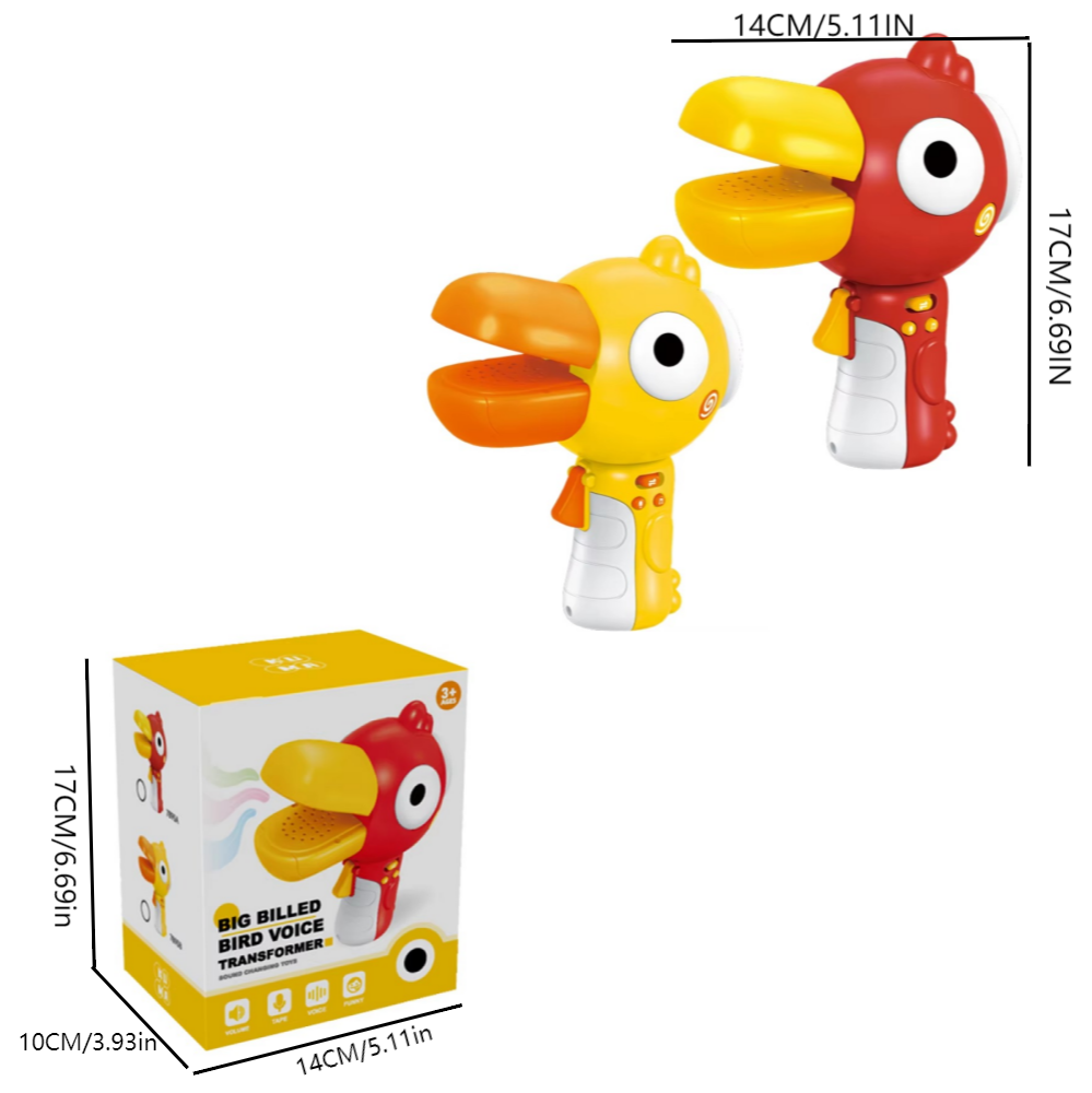 Opname Grote Mond Vogel Creatieve Stem Veranderende Kinderen Grappige Recorder Speelgoed Grappig Cadeau Vroege Educatie Puzzelspeelgoed