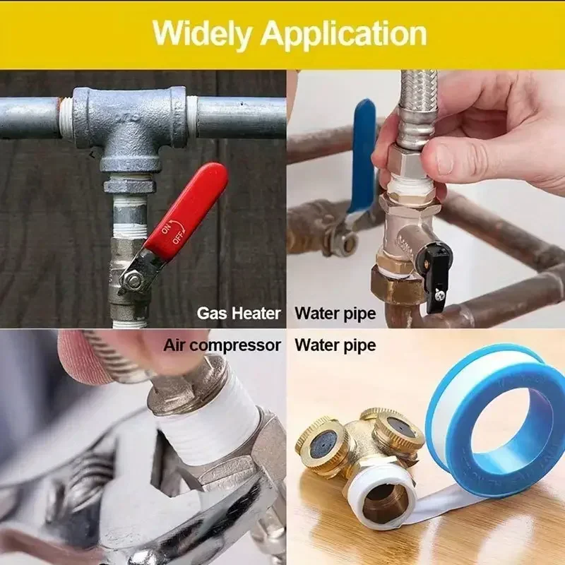 3 p PTFE Water Pipe Tape Oil-free Sealing Tape Fitting Thread Seal Tape White Pipe Thread Seal Raw Material Tape Home Essential