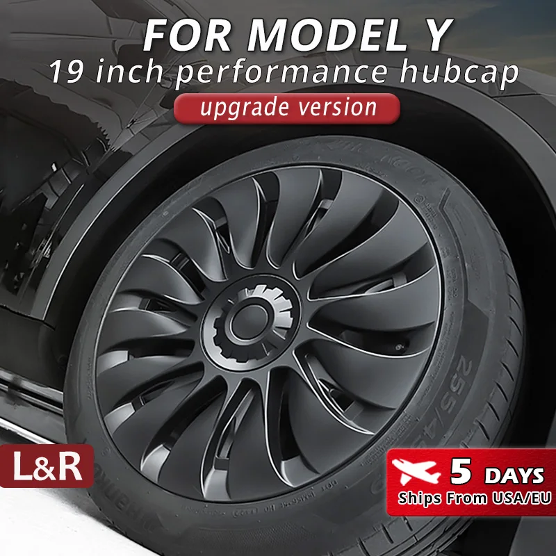 4 Stuks Wieldop Prestaties Wieldoppen Auto Replacemen Naafdop Volledige Velg Cover Accessoires Voor Tesla Model Y 19 Inch 2018-2024