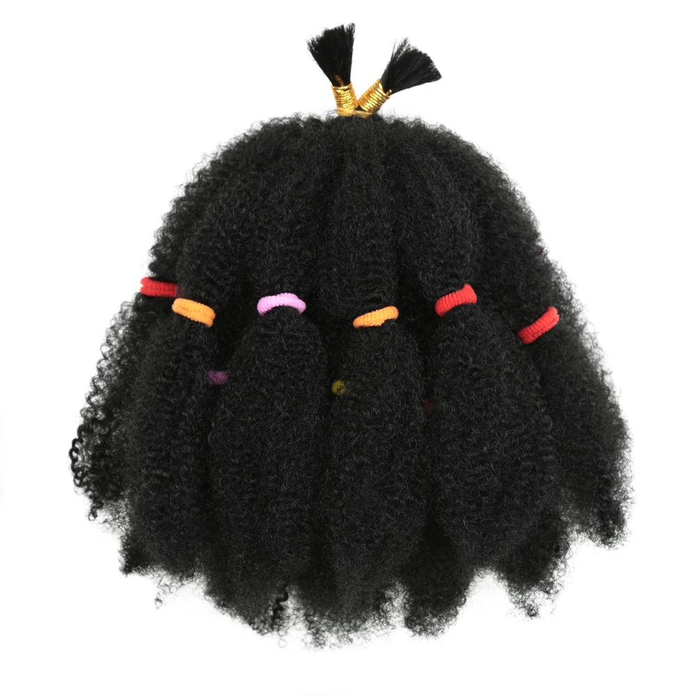 12 Zoll synthetisches Ombre-Flechthaar Afro Kinky Bulk Braids Bug Brown Color Curly Crochet Braids Haarverlängerung