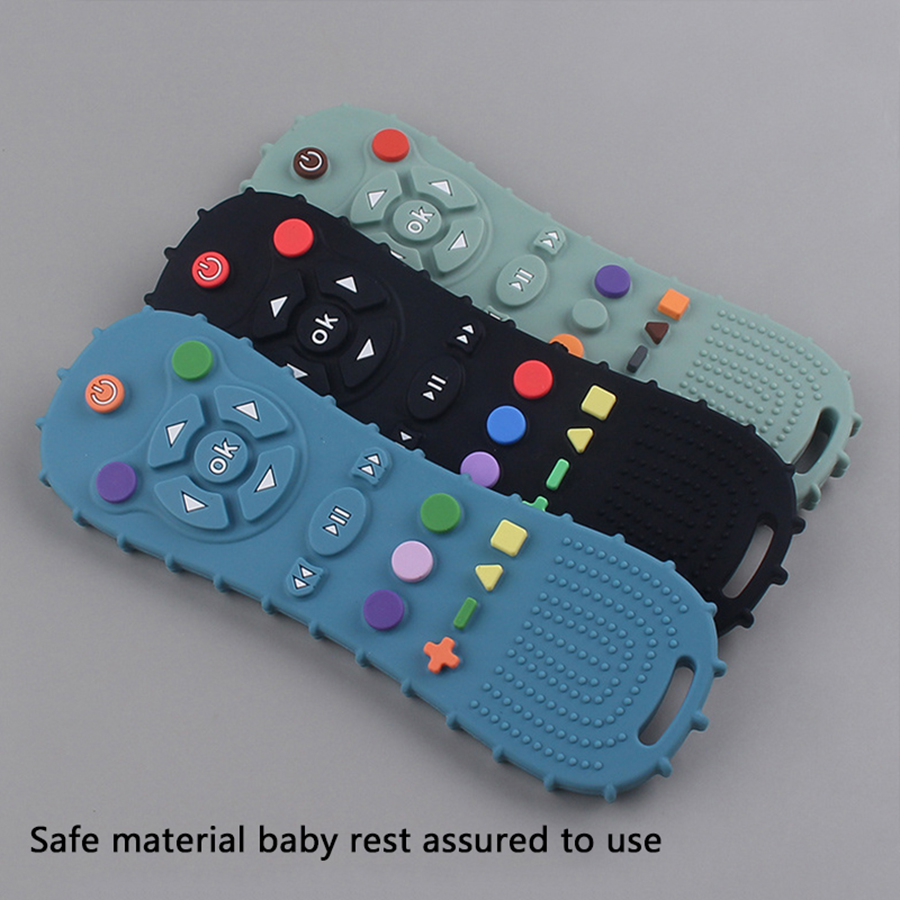1pcs Baby Remote Control Teether Silicone Baby Anti-Eating Gloves Pacifier Bracelet Teething Stick Biting Toys