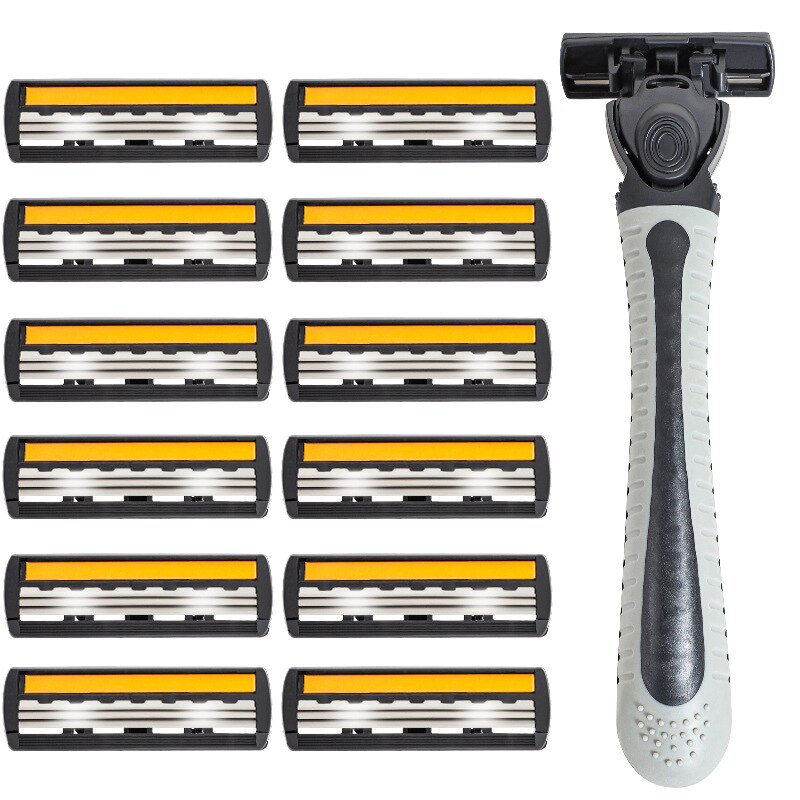 Rasoio nuovissimo Design uomo rasoio da barba rasoio a tre strati rasoio riutilizzabile lama importata Multi Tool Head sostituire