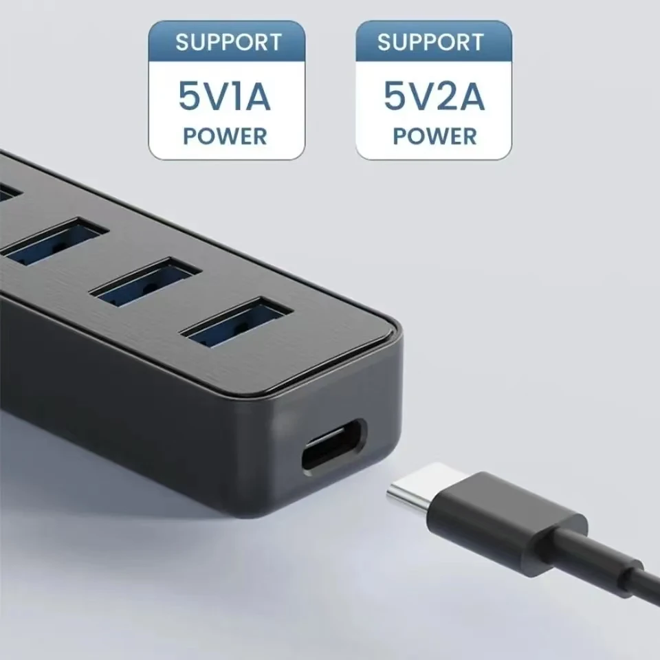 USB 30 Typ C Hub 20 Netzteil 4 Port Multi Splitter Expander High Speed Für Computer Zubehör Mehrere USB Hub
