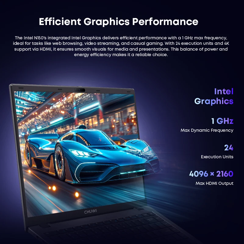CHUWI GemiBook XPro 14,1 inch laptop Intel 12e N150 16GB DDR5 512GB SSD Windows 11 1920*1080 16:9 scherm WiFi 6 BT5.2 38Wh