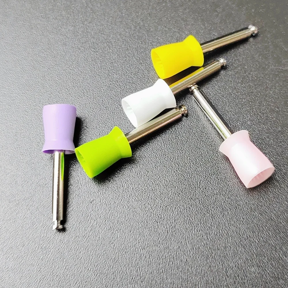 100 pçs/caixa copo de polimento dental tipo trava borracha dente polonês escova prophy copo para handpiece baixa velocidade materiais laboratório odontologia