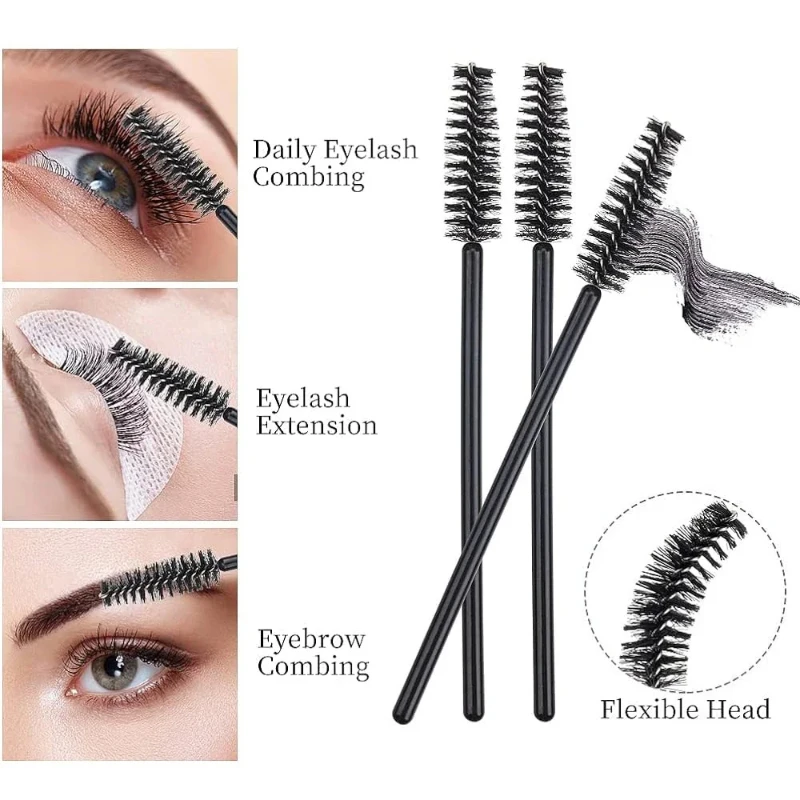 CNK 50Pcs Makeup Brushes Disposable Eyebrow Brush Mascara Wand Applicator Spo Eye Lashes Brush Cosmetic Eyelash Extension Tools