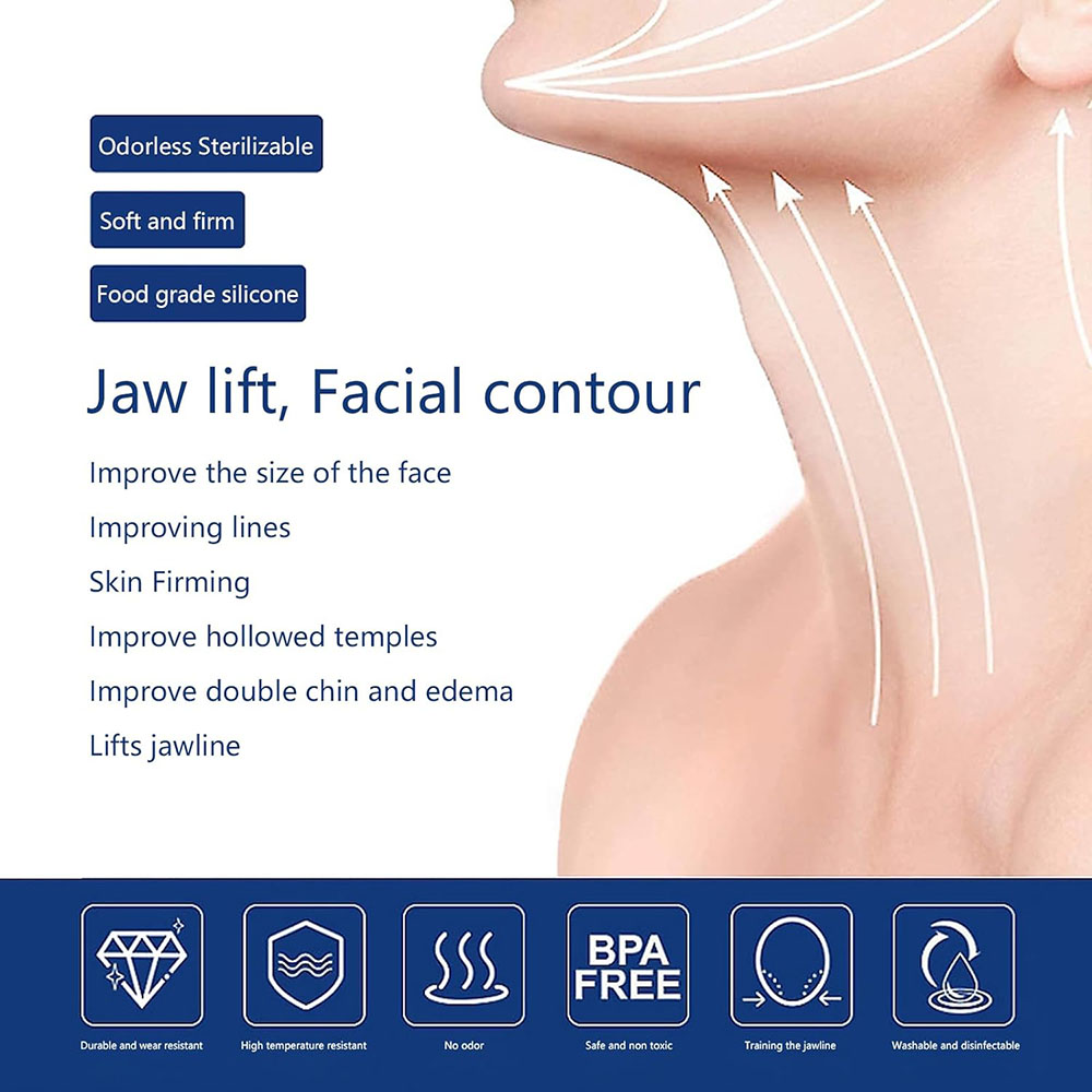 Esercitatore per mascelle per uomo donna Esercitatore per mascelle facciali Palestra Palla fitness Allenamento muscolare Collo Viso Dimagrante Bocca Jawliner
