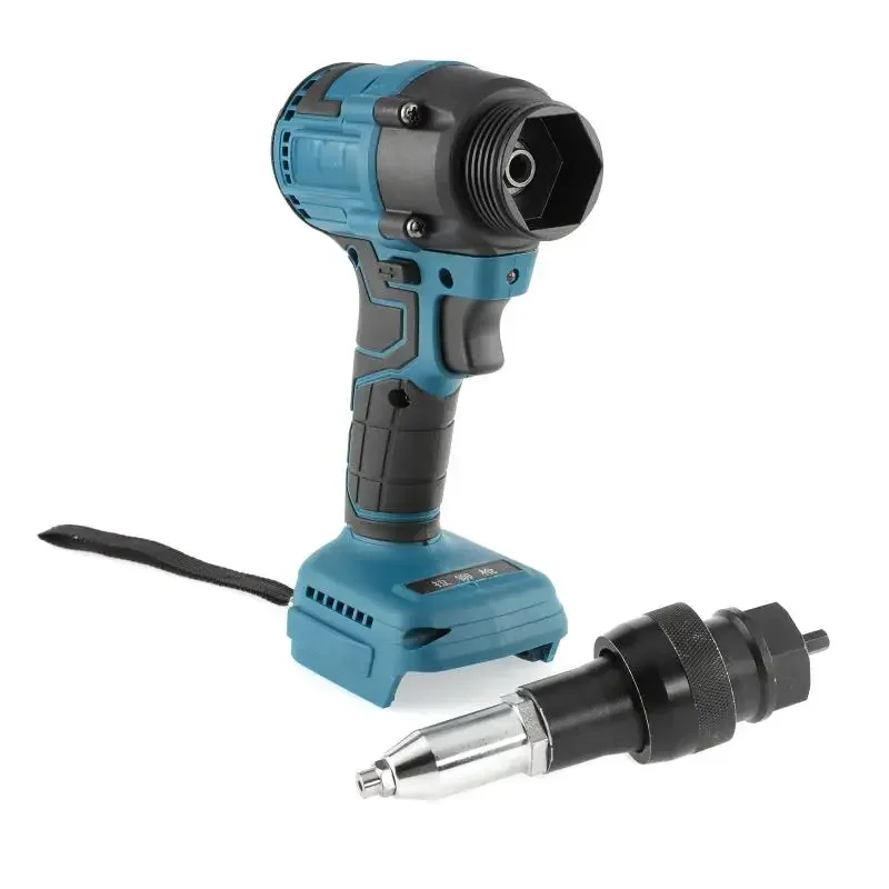Cordless Electric Riveter Gun for Makita 18V Battery 3.2-4.8mm Portable Brushess Screwdriver Power Riveting Tool With LED Light