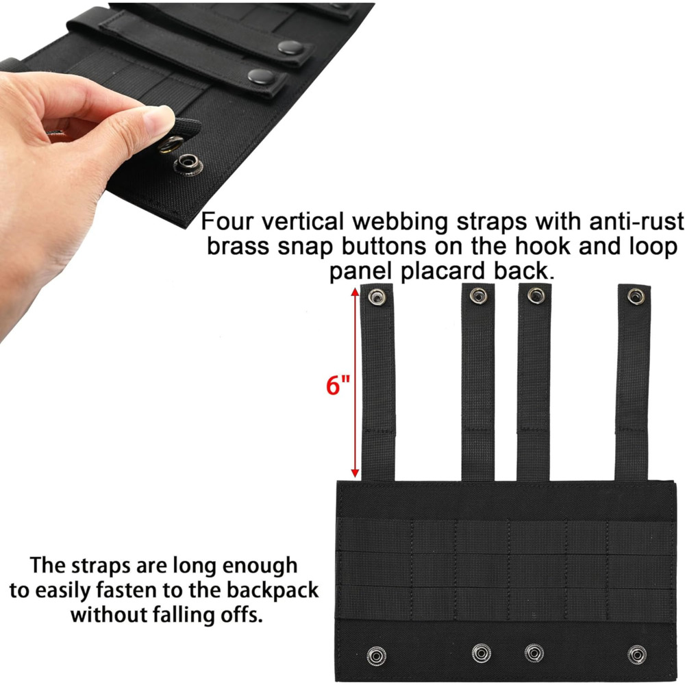 Tactical Molle Patch Panel Mounting Placard Badge Pad Morale Patches Hook and Loop Display Board MOLLE System for Hunting