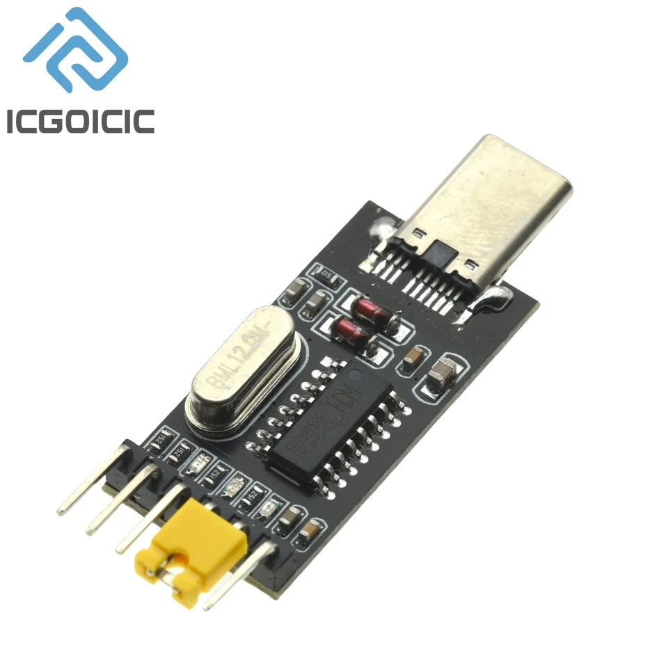 Conversor USB para TTL Módulo UART CH340G CH340 3.3V 5V Switch Type-C
