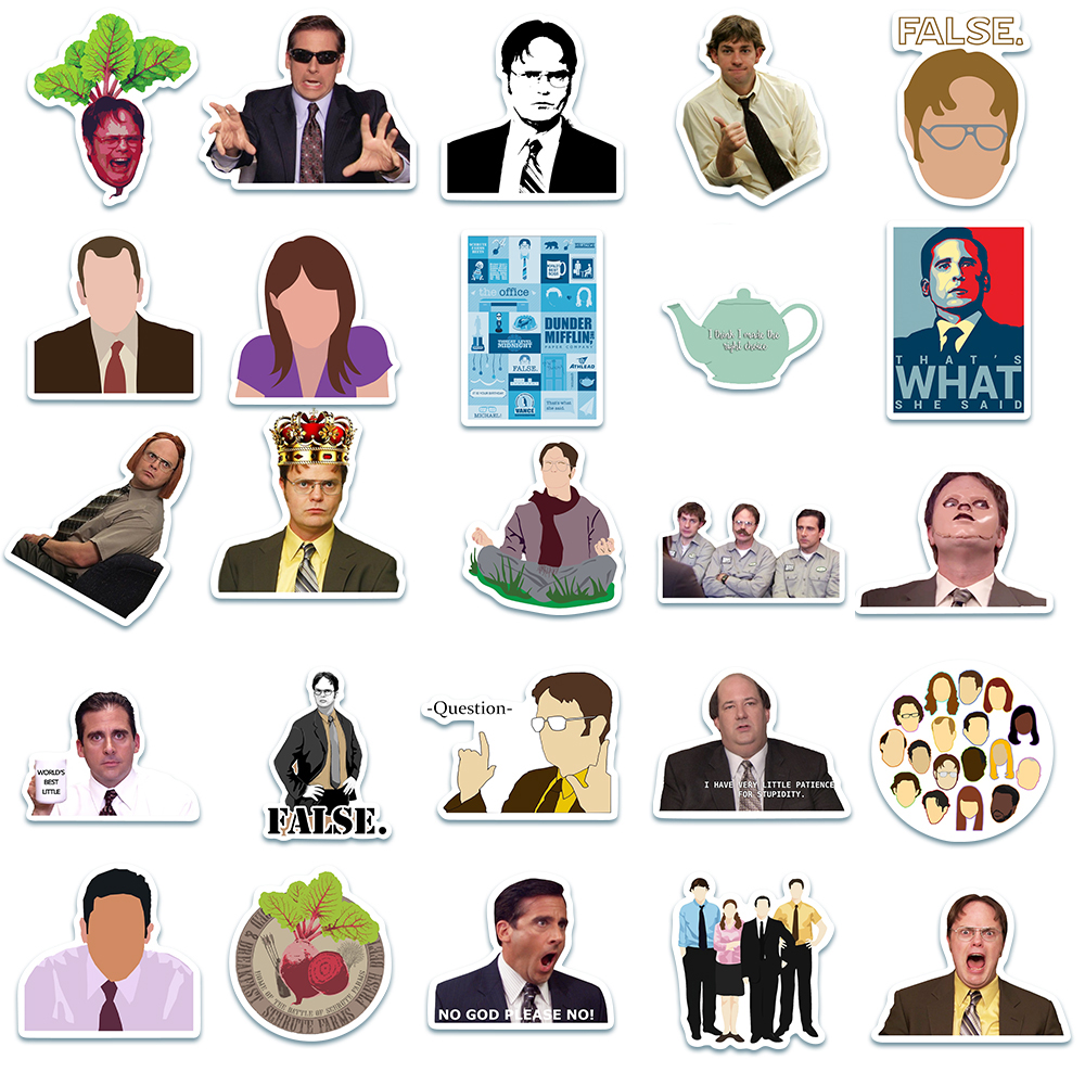 10/30/50 шт. забавные офисные мультяшные наклейки ТВ-шоу DIY мотоцикл дорожный багаж гитара скейтборд классическая игрушка наклейка подарок