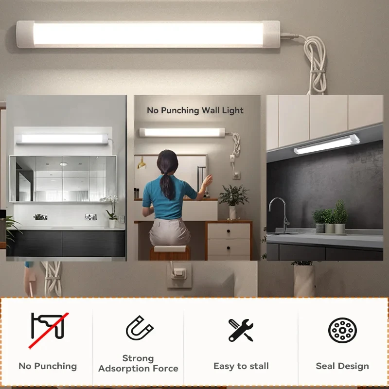 Led Rohr Licht Mit 1,8 m Schalter Draht 30 cm 50 cm 60 cm Küche Lampe Für Wohnzimmer Schlafzimmer unter Schrank Lichter Bar Led Rohr Lampe