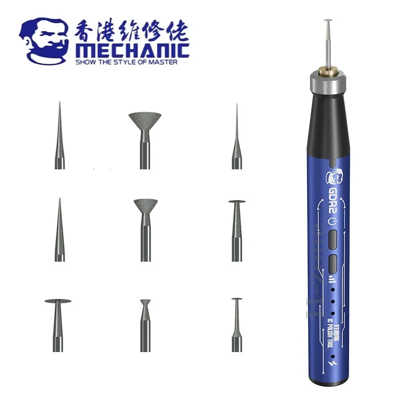 MECCANICO GDR2 IC Chip Polish Tool Ricarica Mini CPU NAND Flash Rettifica Taglio Penna di rimozione Protezione schermo LCD Stencil in acciaio