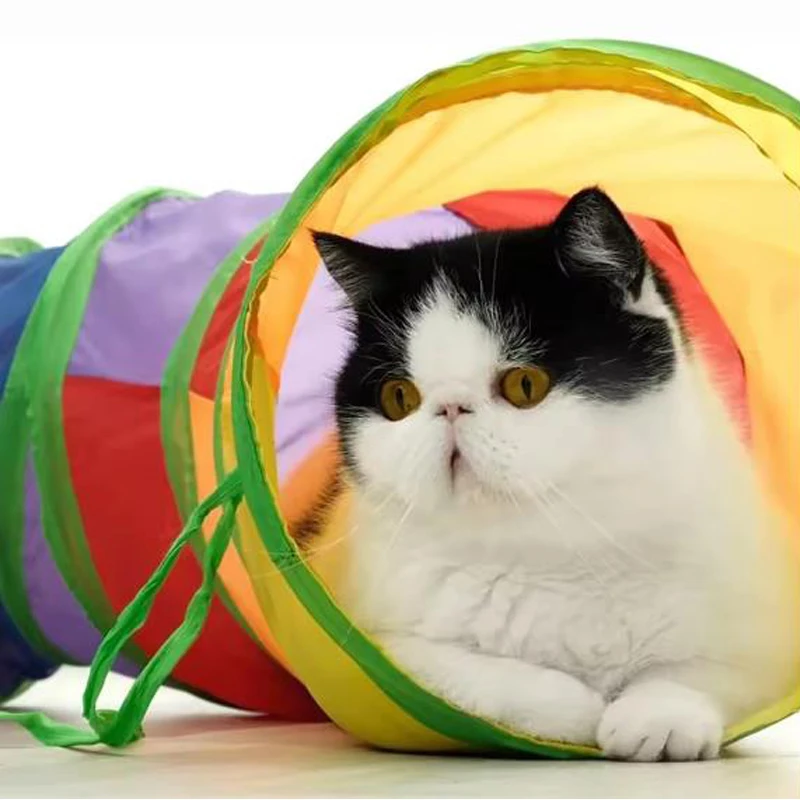 Hot Cat Tunnel Pet Tube Opvouwbaar Speelspeelgoed Binnen Buiten Kitty Puppy Speelgoed voor Puzzel Oefenen Verbergen Training Huisdier Speelgoed