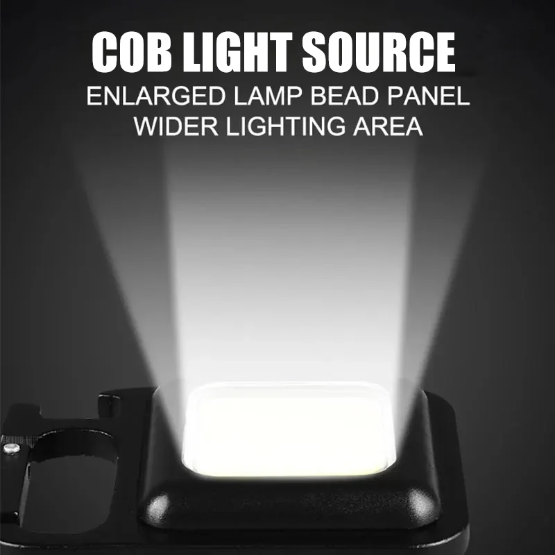 Светодиодный Мини-фонарик COB, Супер Яркий Брелок Для EDC, Открытый Луч