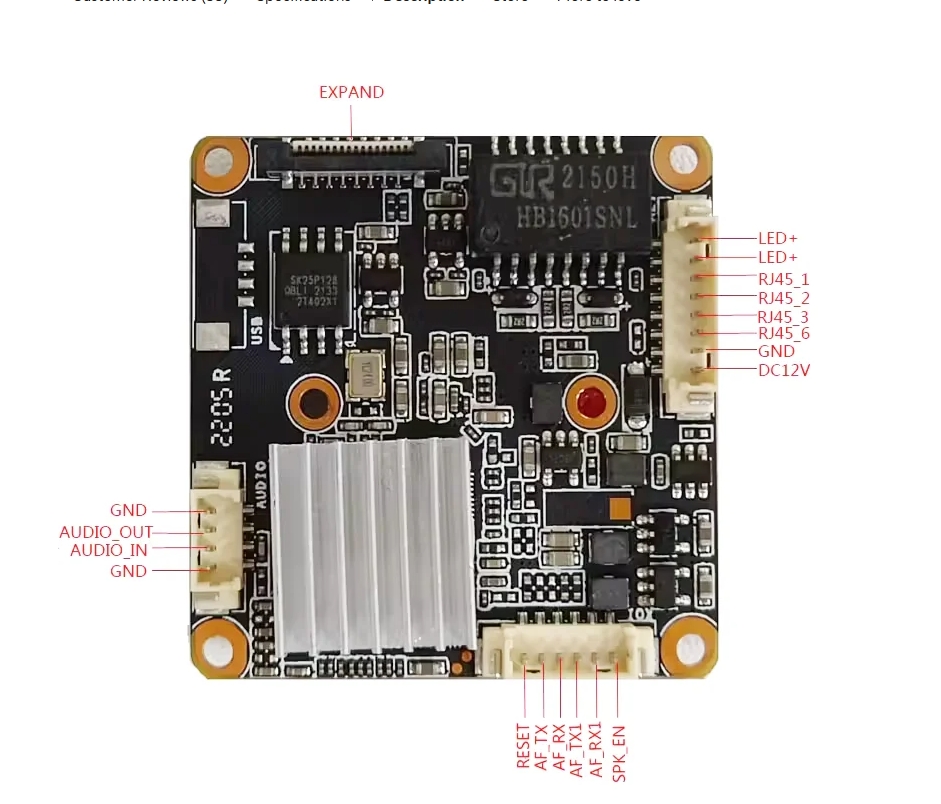 IMX335 SSC30KQ SONY 5MP модуль камеры 30 кадров в секунду 2592*1944 H.265 HD плата для модуля камеры видеонаблюдения чип Videolinkapp starLight security