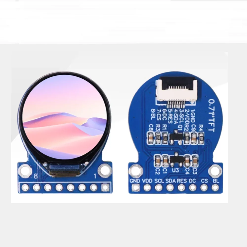 Pantalla LCD TFT de 0,71 pulgadas GC9D01 pantalla pequeña 160*160 pantalla desnuda puerto serie LCD pantalla redonda pantalla SPI