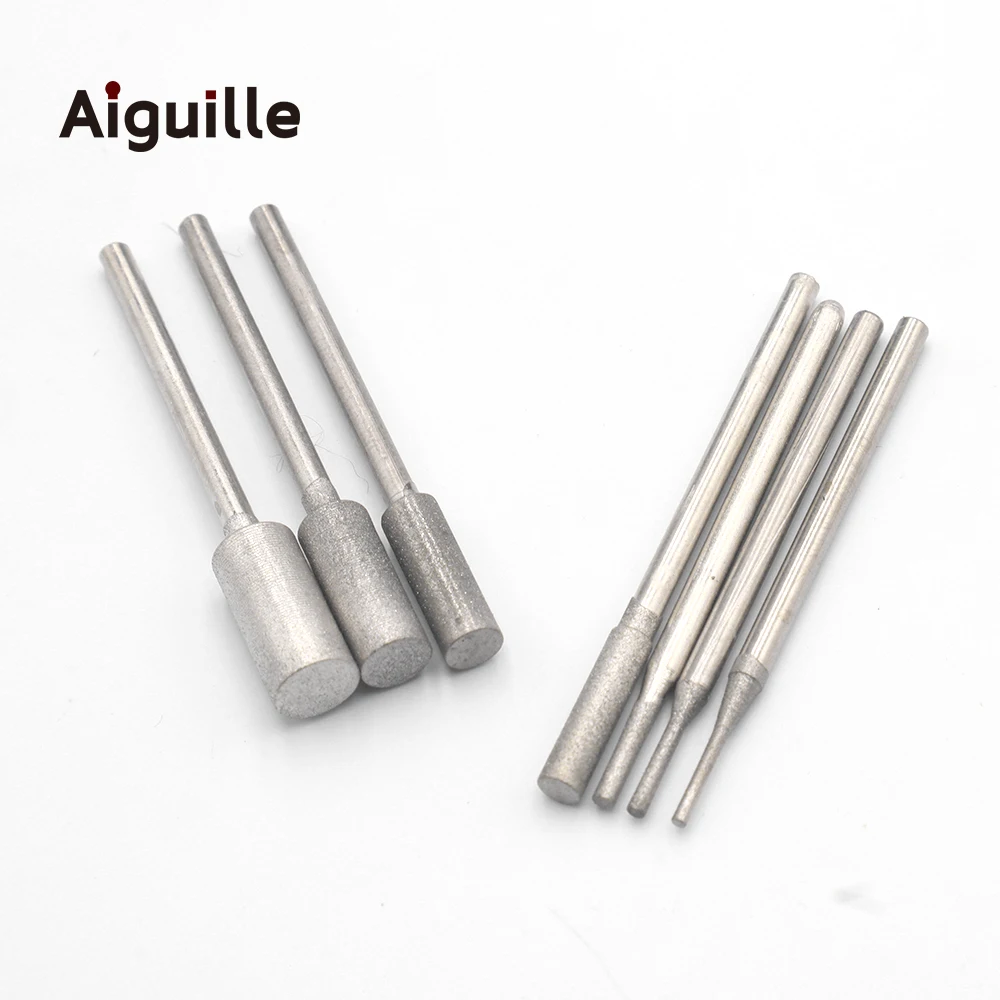 10 Chiếc 400 #2.35Mm Vít 1-6Mm Kim Cương Xay Burr Ngọc Đánh Bóng Kim Cương Bit Răng bit Kim Cương Xay Điểm