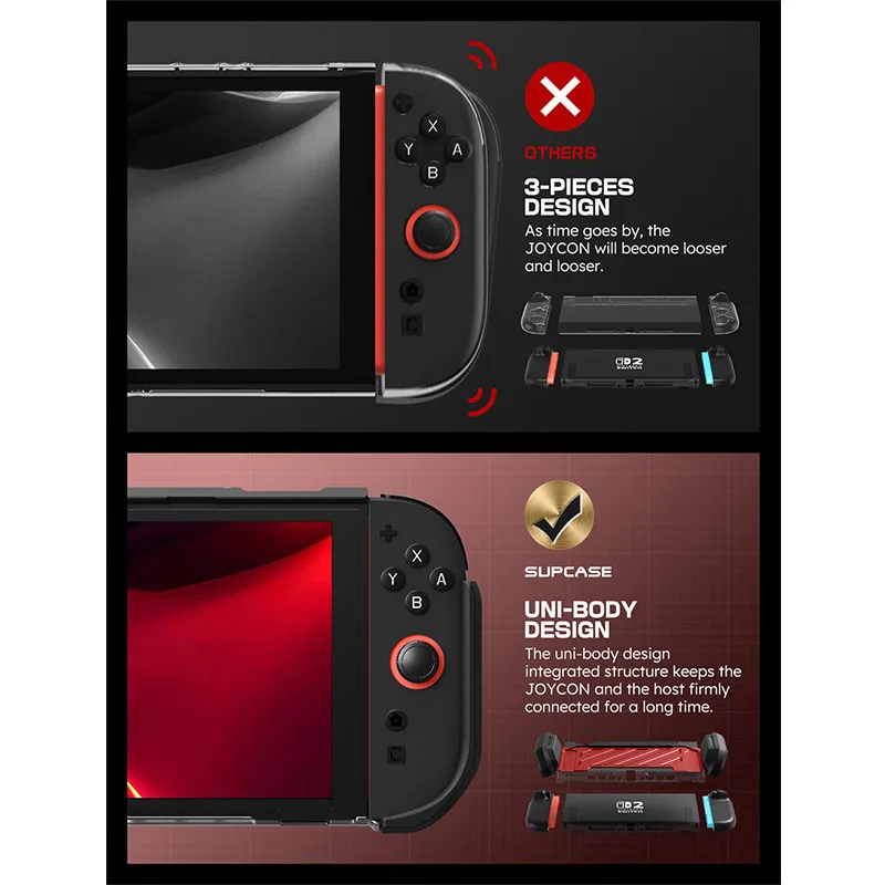 SUPCASE Dockable UB Pro-funda protectora de grado militar, accesorios For Nintendo Switch 2 Case (2025)