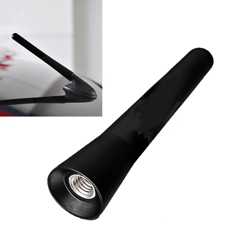 Antena de carro mini acessórios curtos para carro, rádio forte, fixador de teto de carro, 6,5 cm de comprimento, universal com parafusos