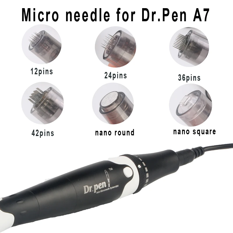 5/10/50pcs Dr.pen A7 Derma Pen Cartridge Needle Replacement ULTIMA-A7 Microneedling 12/ 24/ 36/ 42 Pin 3D 5D Nano Round Needles