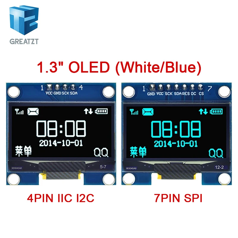 1.3 inch OLED module SPI/IIC I2C Communicate white/blue color 128X64 1.3 inch OLED LCD LED Display Module 1.3" OLED Module