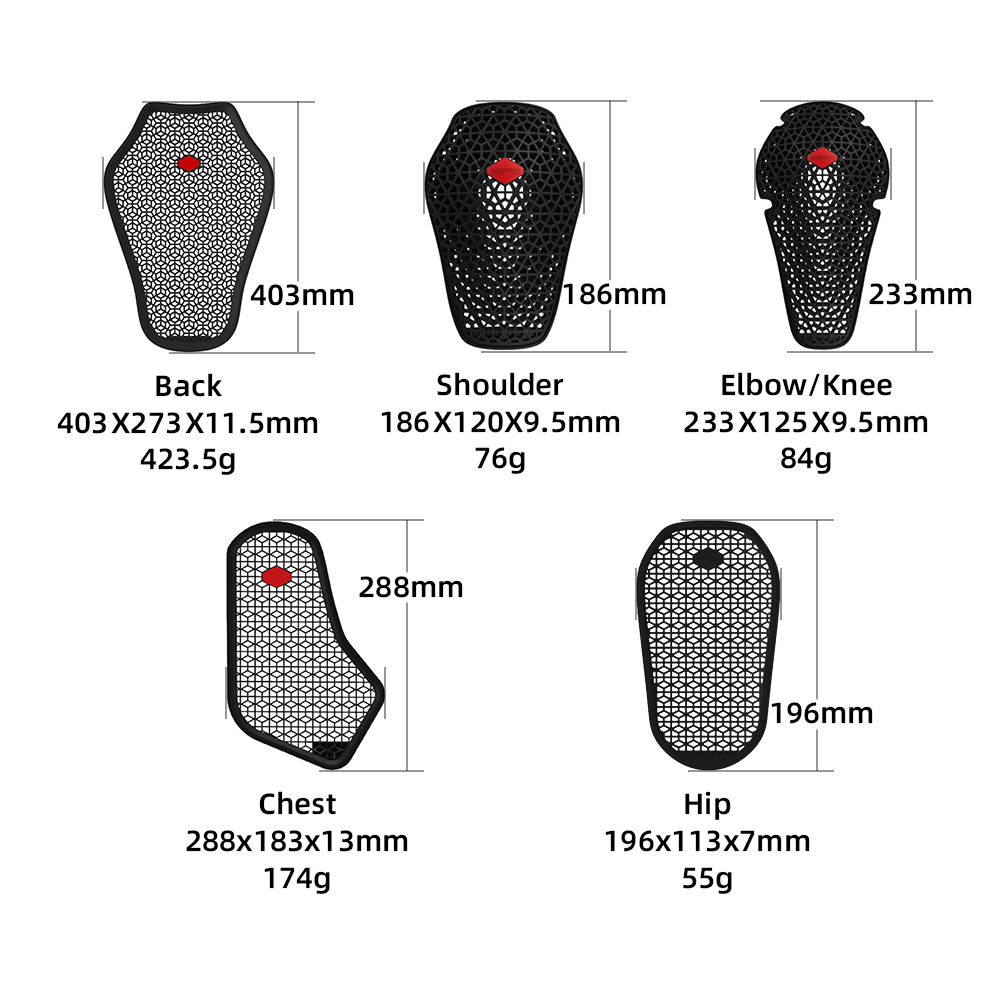 CE nivel 1 Moto Cross motocicleta espalda codo rodilla hombro pecho cadera chaqueta insertar engranaje armadura carreras protección Protector