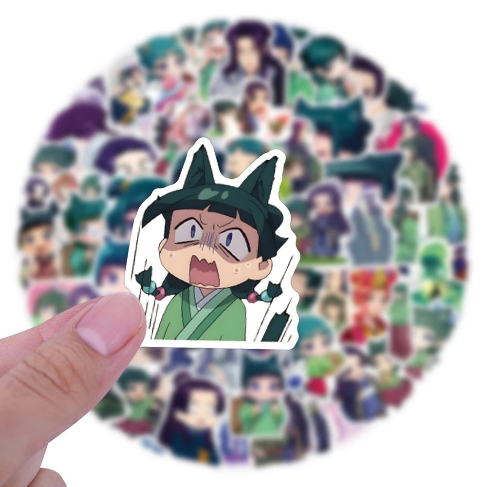 10/30/50/120 Uds Maomao oficial diarios pegatinas de Anime calcomanías impermeables lindo Graffiti teléfono coche portátil niños pegatina de dibujos animados