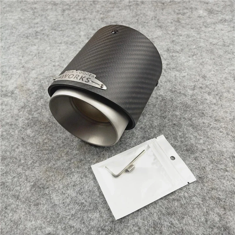 1 Chiếc Màu Đen Bóng Cho Mini Cooper F54 F55 F56 F57 R60 R61 F60 R55 R56 R57 R58 R59 S JCW Carbon Xả Đầu Ống Phụ Kiện Xe Hơi