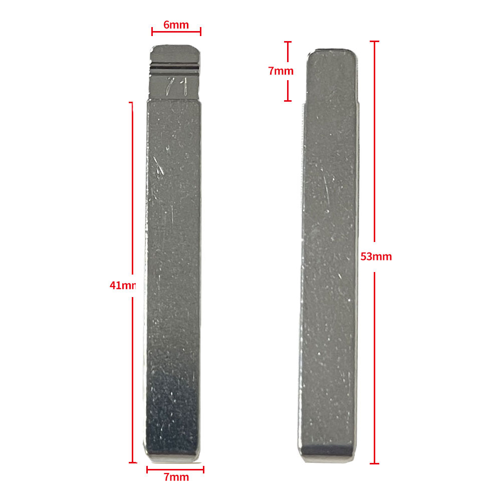 10 Chiếc 71 # HU100 HU100FH Kim Loại Uncut Trống Flip Remote Khóa Lưỡi Dao Cho Opel, Chevrolet, buick Cho Keydiy KD Xhorse VVDI JMD