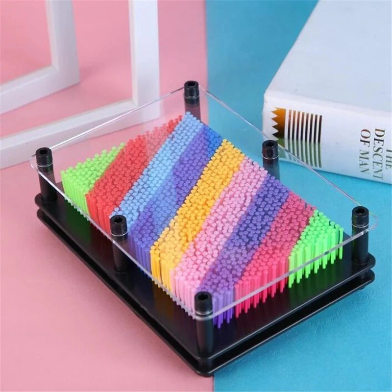 3D Clone Pin Compression Art Clone Hand Model Children's Toy Screen Insertion Pin Board Sculpture Painting Carving Illustration
