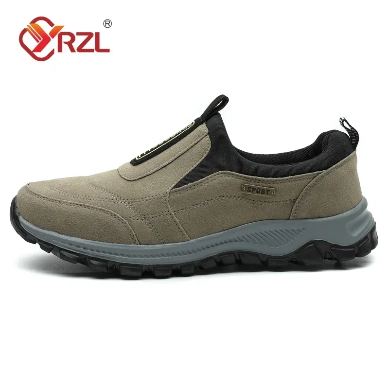 YRZL Outdoor Wanderschuhe Männer Turnschuhe Slip auf Casual Männer Schuhe Atmungsaktive Wildleder Schuh Anti-skid Wanderschuhe Schuhe