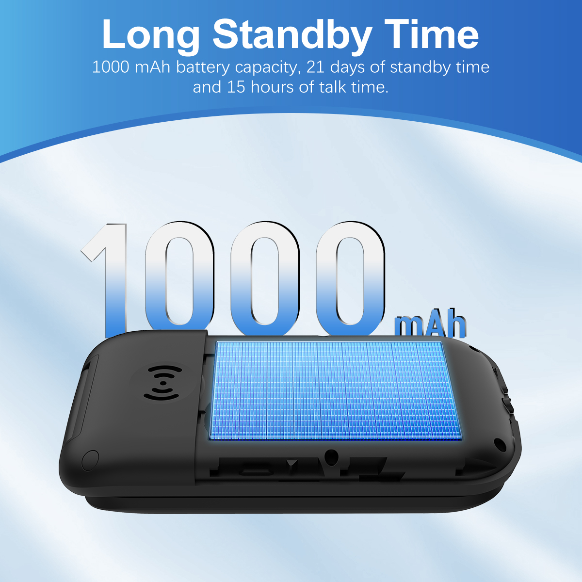 MKTEL M9 Flip Mobile Phone 2G 2.4" Display 1000mAh Battery Dual SIM Dual Standby MP3/MP4/FM Radio Unlocked Elderly Feature Phone